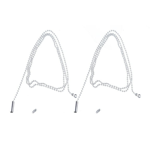 HEMLBOYW Ceiling Fan Pull Chain 2 Pack 3.3 Feet Metal Ceiling Fan Pull Chain Strong Bearing & Rustproof Beaded Chain Iron