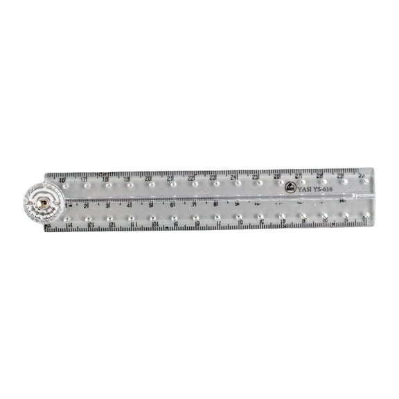 HEMLBOYW Clear Acrylics Folding Ruler Straight Ruler for Student Teacher, Math Ruler Measuring Tool Measuring length 0-30cm