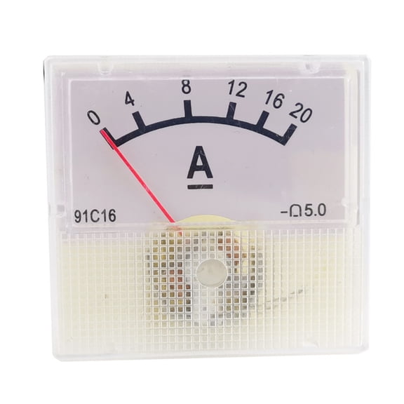HEMLBOYW DC0-20A Rectangle Analog Current Panel Ammeter Current Meter 4/8/12/16/20A Ammeter for Electric