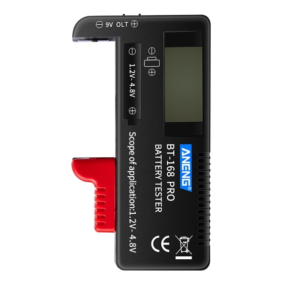 HEMLBOYW Digital LCD Tester Battery Tester Checker for AA 186501.2-4.8V Button Cell