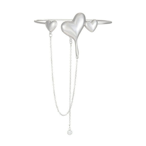 HEMLBOYW Fashion Heart Charm Upper Arm Chain Bracelets for Women Armlet Opening Bangle Cuff Bracelet Punk Body Jewelry Copper