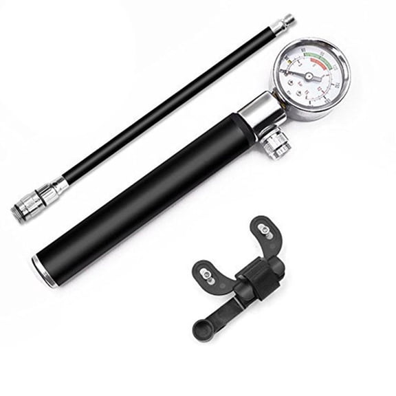 HEMLBOYW Foot Floor Pump Portable Tire Pump Hand Pump Inflator ith Pressure Built-in Precision Barometer Alloy
