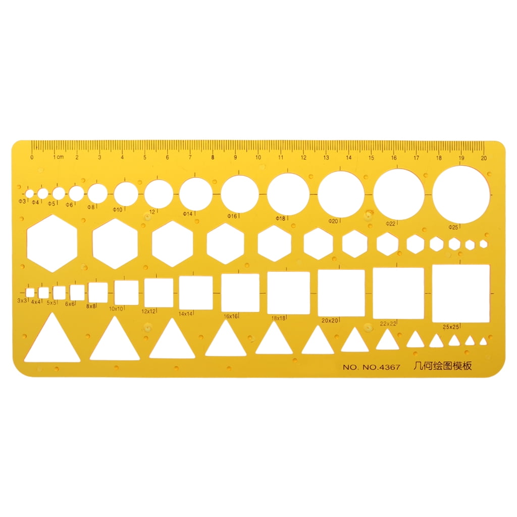 HEMLBOYW K Resin Circles Squares for Geometric Template Ruler Stencil ...
