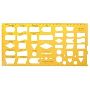 HEMLBOYW K Resin Flow Chart Symbol Drafting Template Ruler Stencil Measuring Tool Student