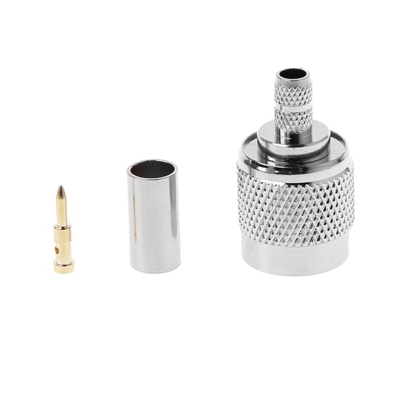 HEMLBOYW Male Plug Connector Crimp Nickelplated For Cable RG58 RG142 RG400