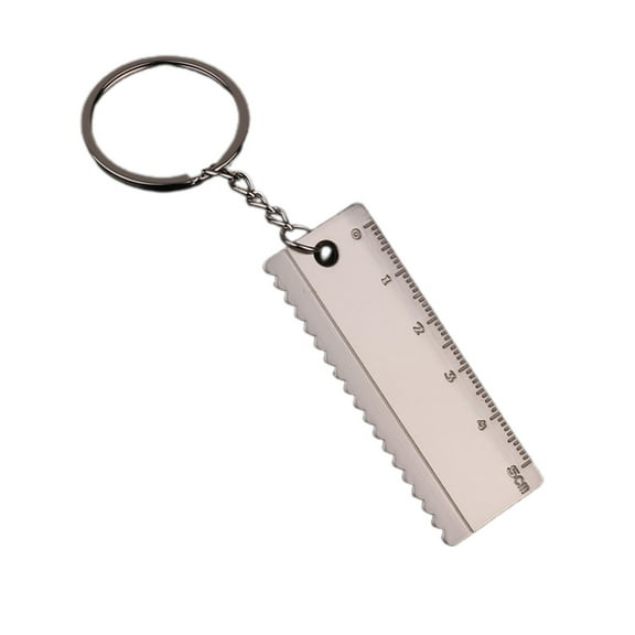 HEMLBOYW Portable Measuring Tool Brass 5 Centimeters Scale Small Ruler with for Key Fathers Day Birthday Brass