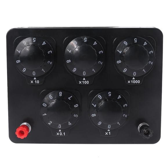HEMLBOYW Resistance Box 5 Gears Adjustable Lab Rotary Resistor Substitution Box Precision for C Variable Knob Switch 0-9999.9 Plastic