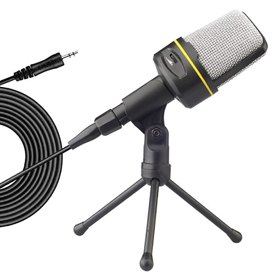 HEMLBOYW SF-920 Professional Condenser Microphone 3.5mm Corded Studio Capacitive Mic with Tripod Stand for PC Desktop Computer