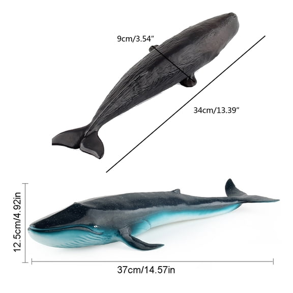 HEMLBOYW Simulation Sperm Whale Marine Animal Fish Figurine Soft PVC Model Sea Animal Interactive Automobile Children Room Decor PVC