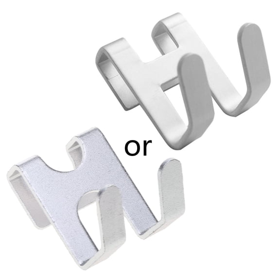 HEMLBOYW Space Aluminum Shower Glass Door Hook Hole Towel Rack Hanger for Key Organi