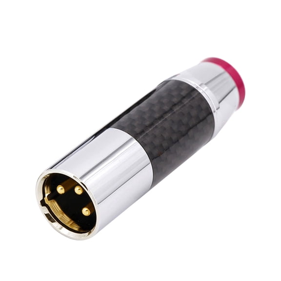 HEMLBOYW Three Pin Pure-Copper Carbon Fiber Amplifier Male and Female Connector Fever Signal Cable Balanced Plugs
