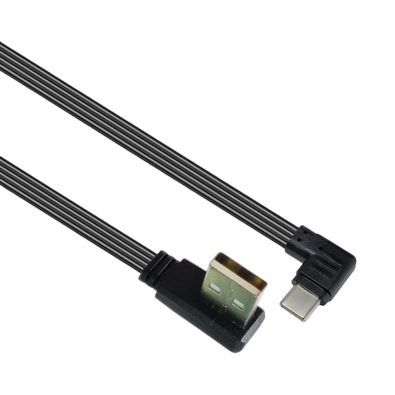 HEMLBOYW USB 2.0 Male to USB C Type C Male Angled Data Flat FPC Cable for FPV & Disk & Phone