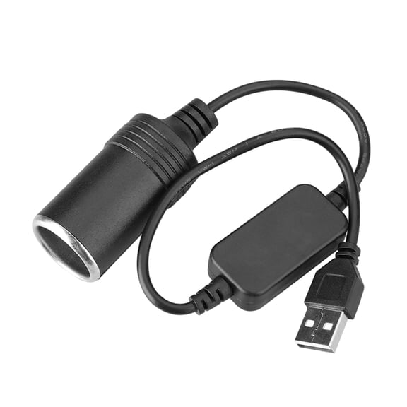 HEMLBOYW USB 5V 2.4A to 12V 1A Car Cigarettes Lighter Socket Female Step Up Cable Inverter Converters for Lighters Driving Recorders