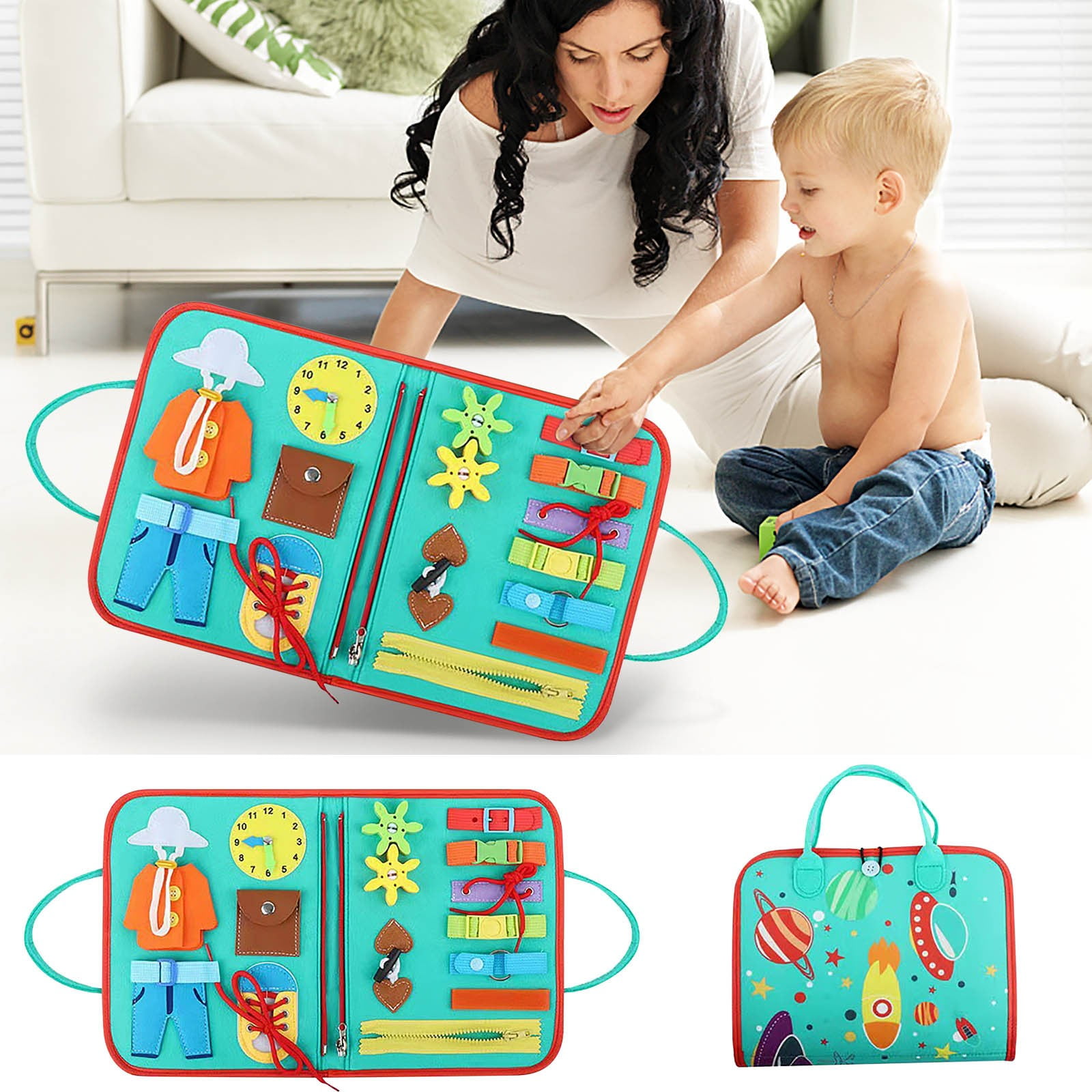 HEMNJUM Toddler Early Learning Board Kindergarten Dressing Buckle ...