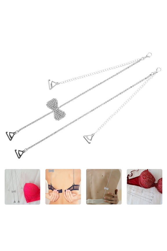 1 Pair Decorative Bra Straps Rhinestone Bra Chain Bra Straps Replacement Dress Straps