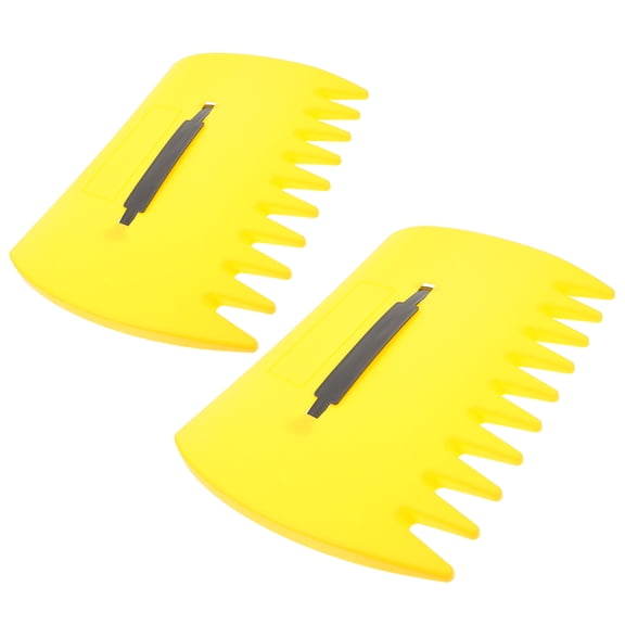 Hemoton 1 Pair Leaf Rake For Yard Plastic Garden Tool For Leaf And Grass Collection Comfort Handle For Daily Use Artificial Grass Rake For Lawn And Garden Maintenance