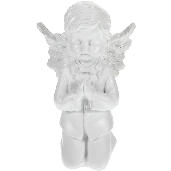 HEMOTON 1 Pc Lovely Resin Craft Exquisite Craft Miniature Garden Decoration (White)