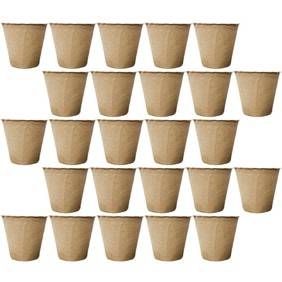 EXHUMKY Biodegradable Planting Pots Made from Paper Pulp for Garden Use Khaki Color with Good Air Permeability 1 Set