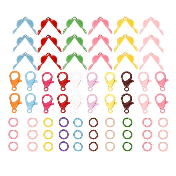 HEMOTON 1 Set DIY Jewelry Lobster Buckle Necklace Connecting Buckle Jump Rings Set for Jewelry Making