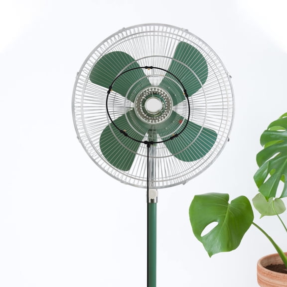 EXHUMKY Patio Cooling Misting Fan System Kit - Outdoor Misting Fan for Backyard, Deck, Garden, 1 Set