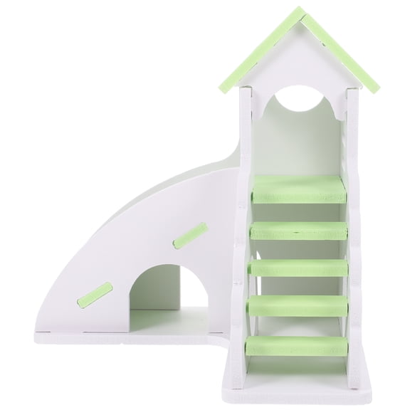 HEMOTON 1 Set Hamster Hideaway Toys with Mini House Design for Pet Owners 16.50X16.50X17.00cm