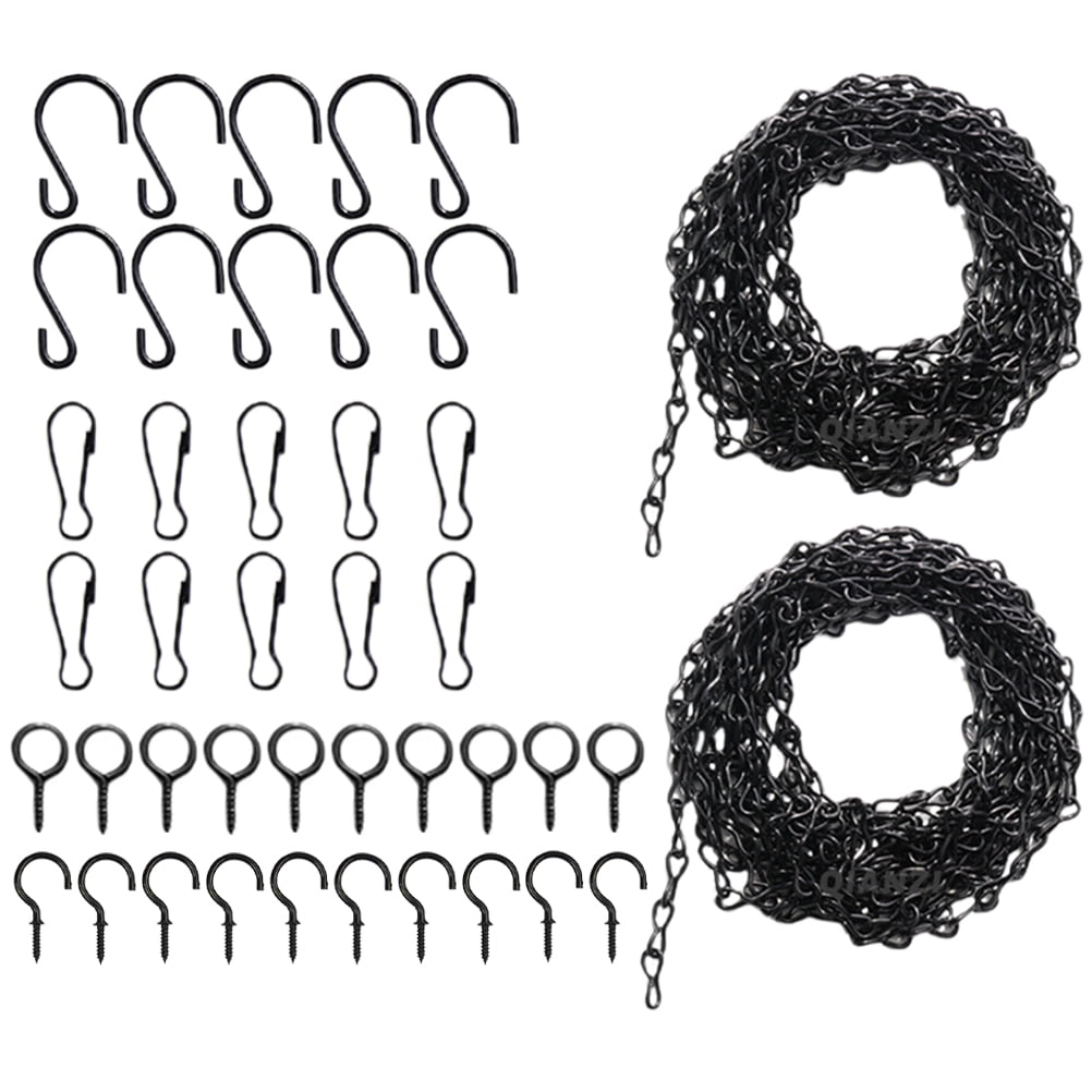 HEMOTON 1 Set Hanging Chain and Hooks Set Garden Plant Hangers for Hanging Baskets