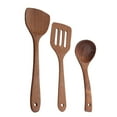 thumbnail image 1 of ORDDIART 3-Piece Wood Kitchen Utensils Set, Multifunctional Wooden Spoons, Retro Style, 13.5 x 3.5 Inches, 1 of 8