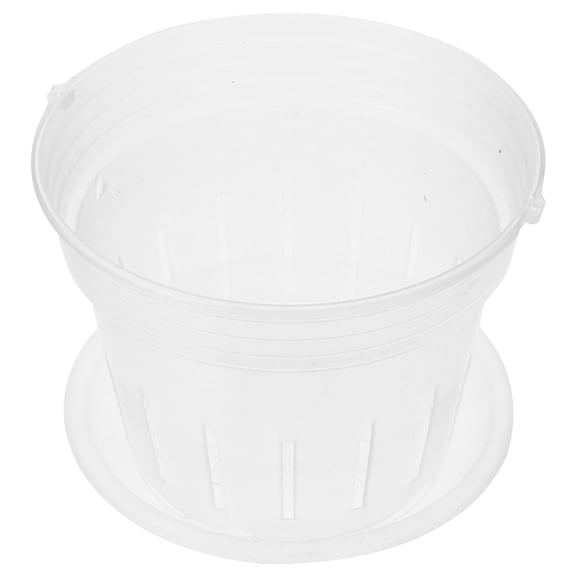 HEMOTON Set of Rounded Plastic Nursery Pots for Home and Garden Decor, , 12 x 12 x 4 Inches, Indoor and Outdoor Use