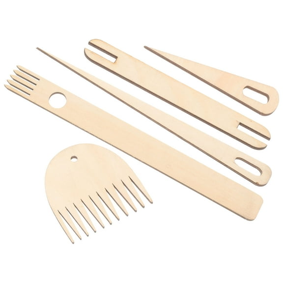 EXHUMKY Wooden Weaving Tool Set for Beginners and Professionals, Knitting Sticks and Combs for Crafting