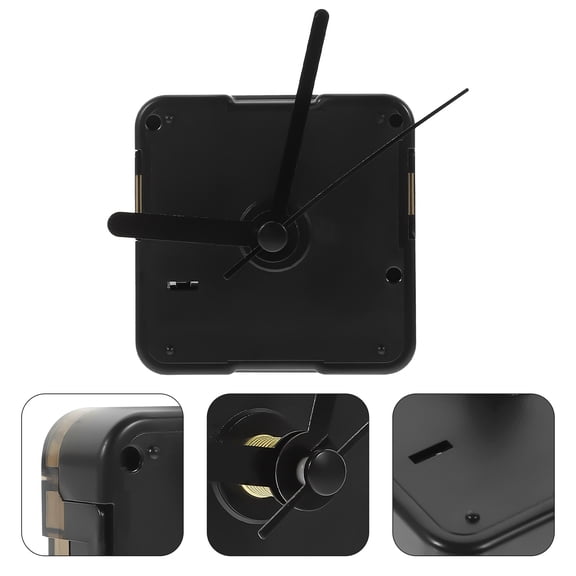 YOSADIER 1Set Replacement Clock Movement Kit Black Battery Operated for Frameless Quartz Clocks