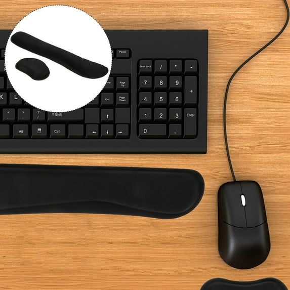 HEMOTON 1 Set of Comfortable Keyboard and Mouse Wrist Rest Mat Non-Slip Wrist Support