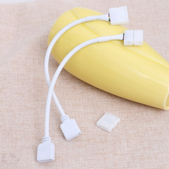 HEMOTON 1 Set of RGB LED Light Strip Remote Controller Light Bar Cable with 2PCS Needle and 2PCS Buckles (White)