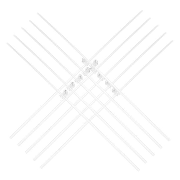 UPGRATOR Vine Plants Acrylic Orchid Claw Clip 10 Clips 17.68X0.16X0.16in