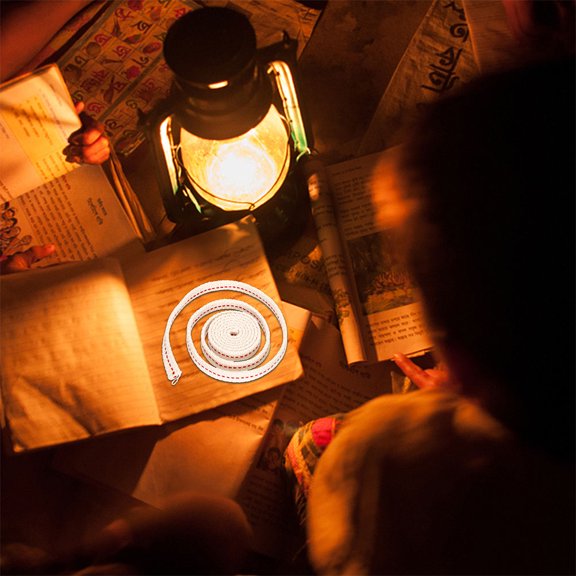 COOPHYA Replacement Wicks for Oil Lamps 1 Roll Cotton Braided Lamp Wicks Adjustable Length 39.4x0.6x0.08in