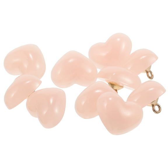 HEMOTON 10 Pcs Clothes Replacement Button DIY Craft Supplies Fancy Buttons Large Pink Sew Child