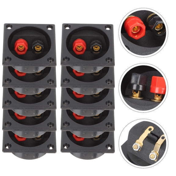 YOSADIER 10Pcs Speaker Box Wire Connector Zinc Alloy and ABS Durable for Subwoofer and Home Audio