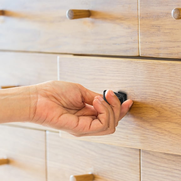 ORDDIART 10Pcs Black Kitchen Cabinet Knobs and Pull Handles with Modern Style and Easy Installation
