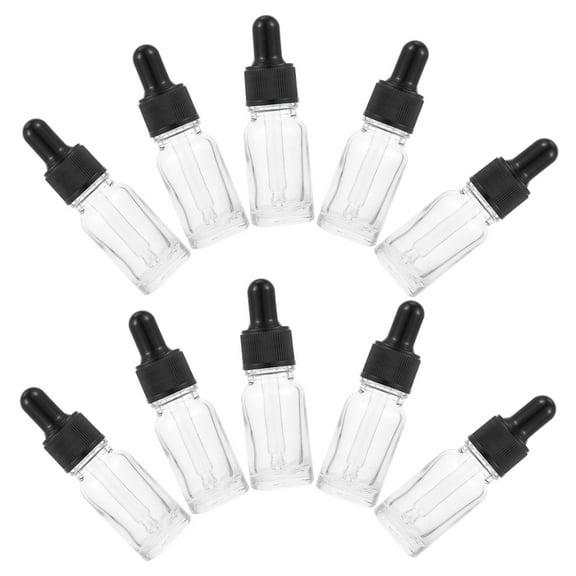 HEMOTON  10 Pcs Essential Oil Bottle Dispenser Eye Dropper Droppers Travel