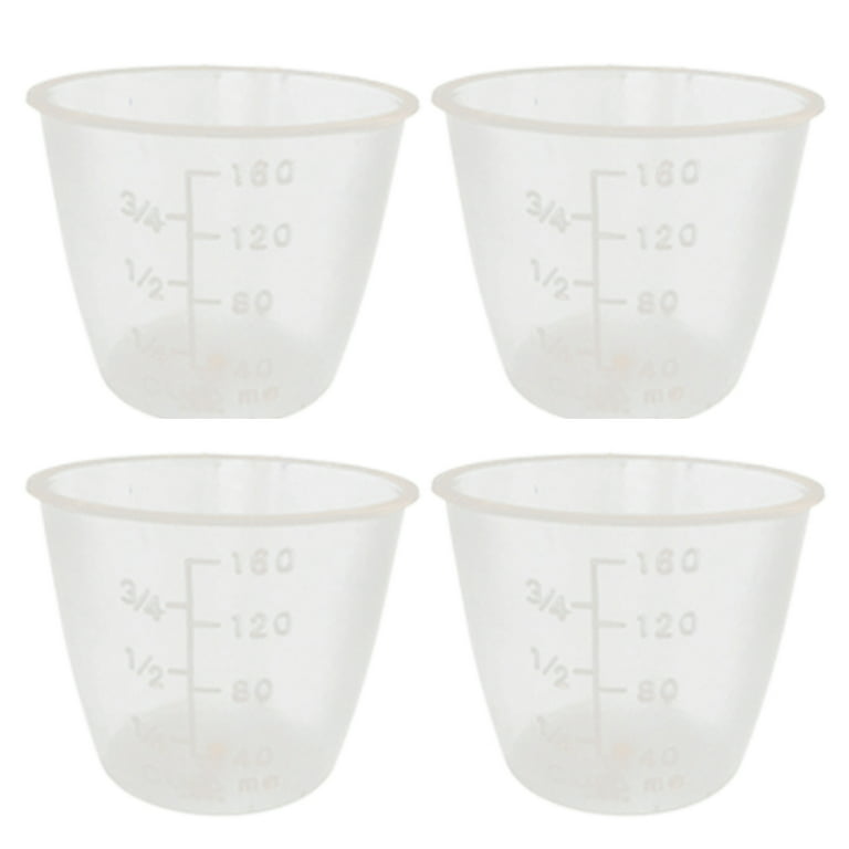 HEMOTON 10 Pcs Food Grade Plastic Rice Measuring Cup Rice Cooker  Measurement Tools for Dry and Liquid Ingredients (160ml)