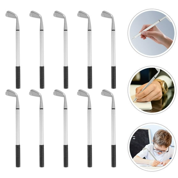 HEMOTON  10 Pcs Funny Pens Golf Pole Stationery Bucket Game Cute Journaling Dad