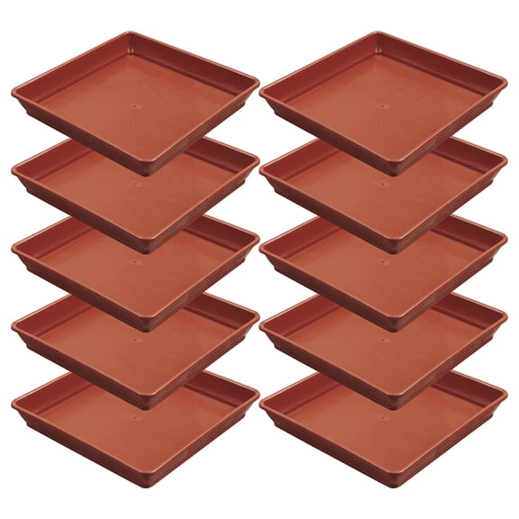 Hytrove 10pcs Plastic Planter Drip Tray for Indoor and Outdoor Use Keep Floor Clean