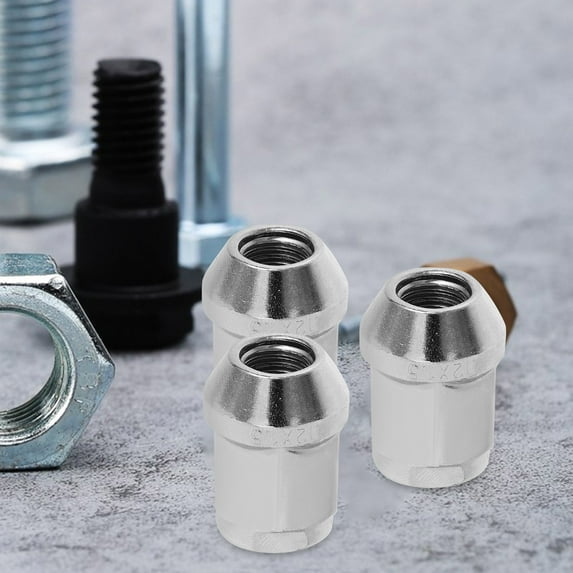 HEMOTON 10 Pcs Steel Lug Nuts Replacement Set for Truck and Car Tires, Wheel Nuts