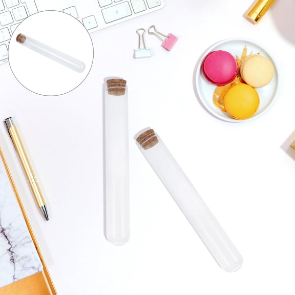 UPGRATOR Match Storage Jar Glass Transparent 10Pcs 6X0.9X0.9In