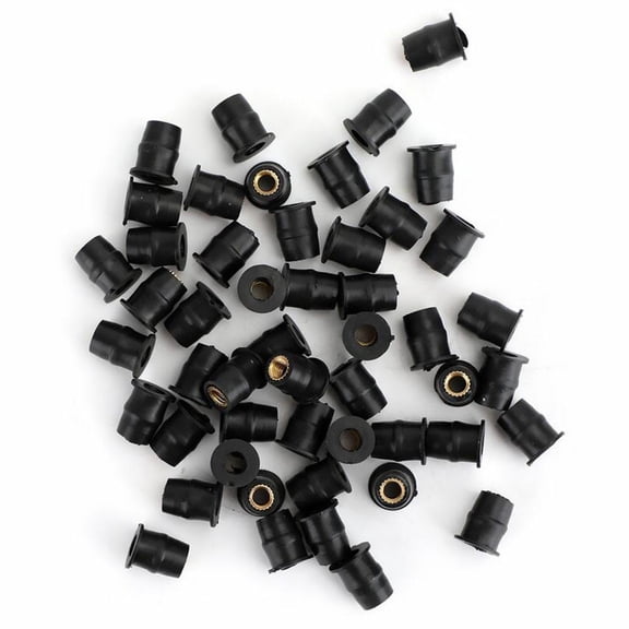 YOSADIER 10Pcs Black Motorcycle Fastener Nut for Windscreen Replacement