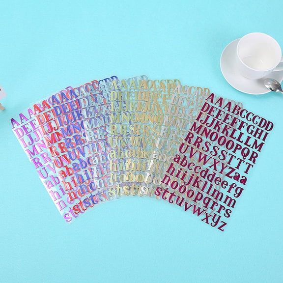 SOPOTUTU Decorating Sticker Alphabet Stickers Random Color 10 Sheets