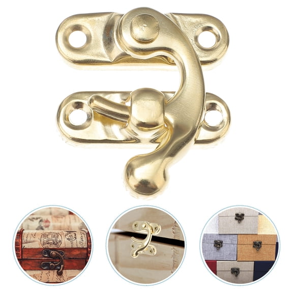 HEMOTON 10-Pack Small Latch Hinges for Jewelry Boxes, Cabinets, and Craft Projects, Metal Hardware