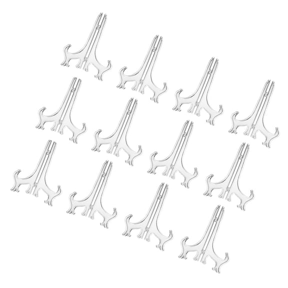 Hytrove Art Dish Stands Transparent 10Pcs 6.9In X 2.4In