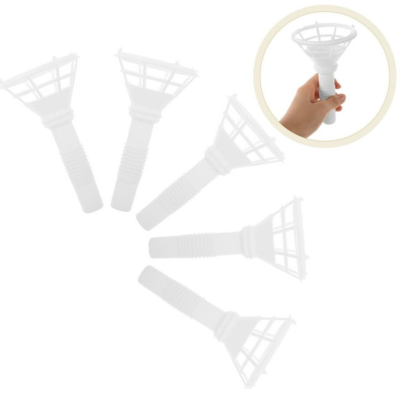 10Pcs Wedding Bouquet Holder Foam Floral Support for Fresh & Artificial Flowers, DIY Bridal Flower Handle, 5.9x3.34x3.34 inch, White