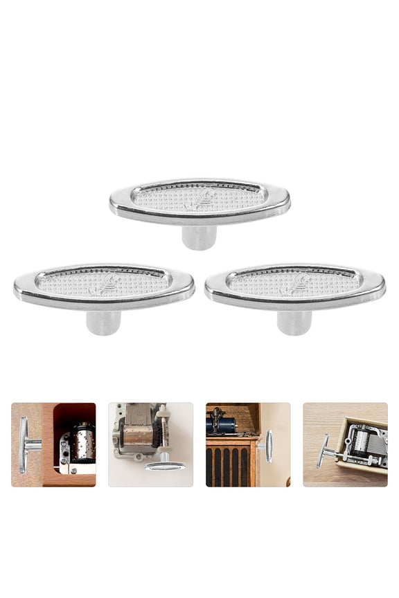 10 Pcs Windup Jewelry Toy Key Winding Keys Replacement Music Small Silver