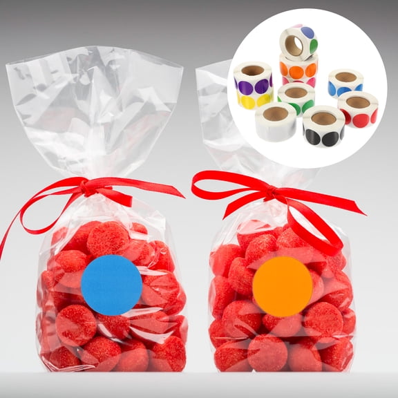 EXHUMKY Assorted Color Circle Stickers for Decoration Self Adhesive Dot Labels for Home and Office